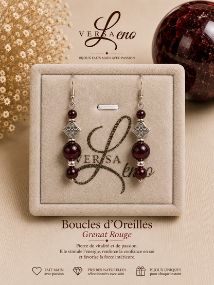 Boucles d'oreilles de pierres naturelles certifiées une création unique et artisanale signée Versaleno