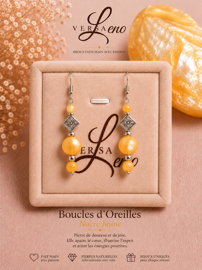 Boucles d'oreilles de pierres naturelles certifiées une création unique et artisanale signée Versaleno