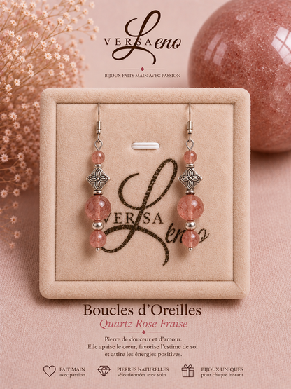 Boucles d'oreilles de pierres naturelles certifiées une création unique et artisanale signée Versaleno