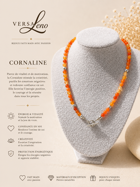Collier de pierres naturelles certifiées une création unique et artisanale signée Versaleno